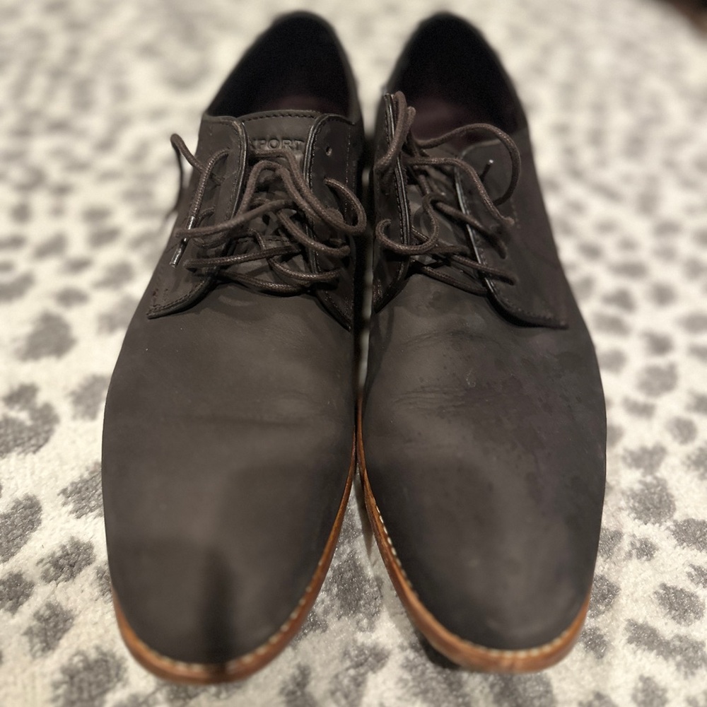 Rockport SR Plain Toe Dress Shoes Adiprene by adidas Men’s 10.5M Dark Chocolate